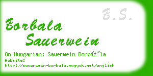 borbala sauerwein business card